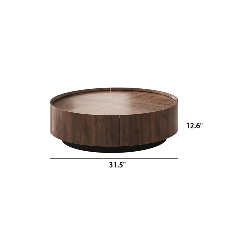 Wood block deals coffee table round